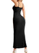 Black 1970s 2-in-1 Shapewear Slip Dress