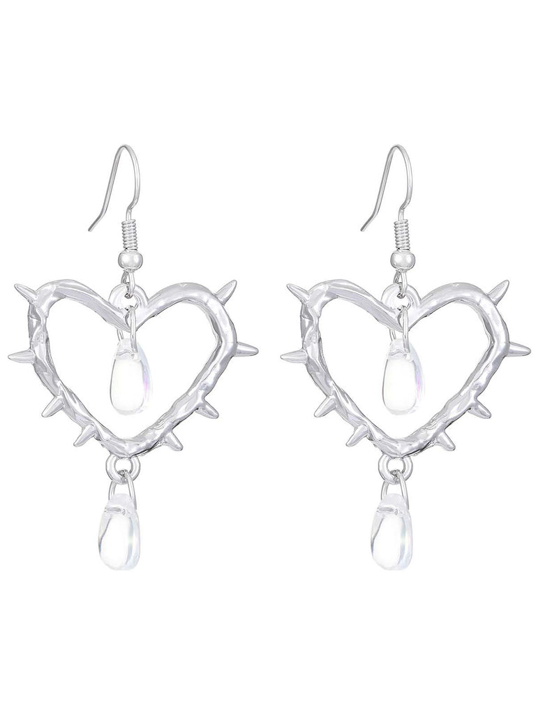 Vintage Heart-Shaped Thorn Earrings