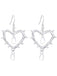 Vintage Heart-Shaped Thorn Earrings