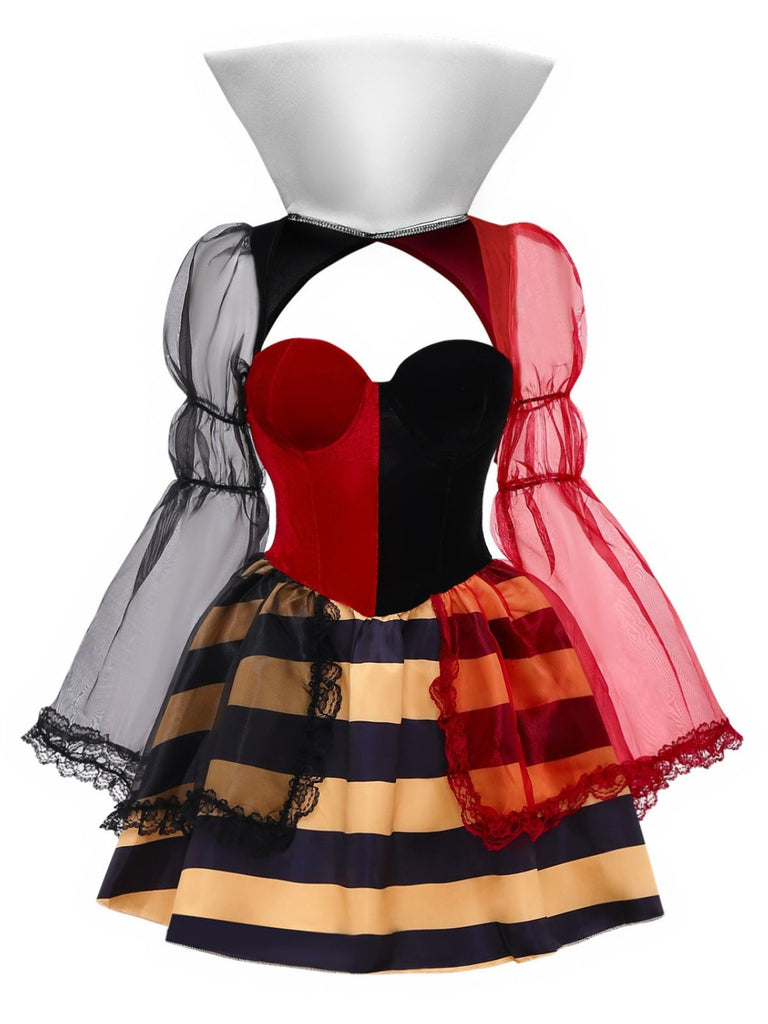 1950s Queen Of Hearts Inspired Halloween Dress With Crown
