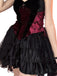 2PCS Red 1980s Gothic Cross Top & Lace Skirt