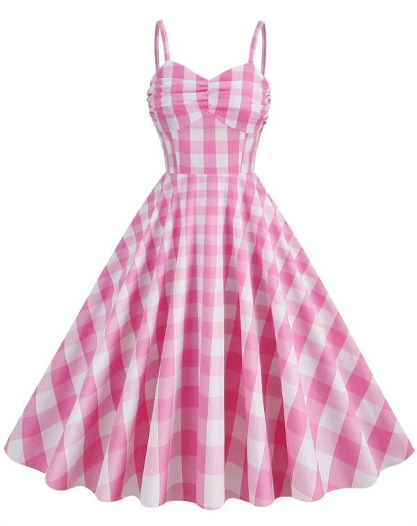 1950s Plaid Strap Swing Dress – Retro Stage - Chic Vintage Dresses and ...