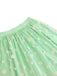 1940s Daisy Mesh High Waist A-Line Skirt