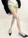 Vintage Lace Solid Suspender Pantyhose