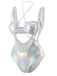 1970s Halter Cut-Out Metallic One-Piece Swimsuit
