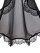 Black Lace Trimmed Chiffon Long Flared Sleeves