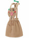 Brown 1940s Gingerbread Cookie Lollipop Bow Apron Dress