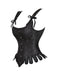 Black 1980s Jacquard Brocade Gothic Corset