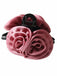 Valentine's Day 3D Floral Rose Satin Hair Claw Clip