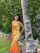 2PCS 1930s Lily Mesh One-Shoulder Crop Top & Mermaid Skirt