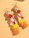 Halloween Skull Rose Tassel Earrings