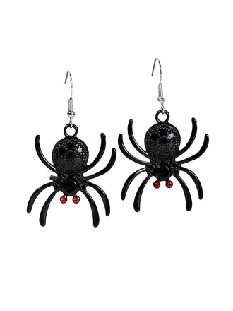Black Halloween Spooky Spider Earrings