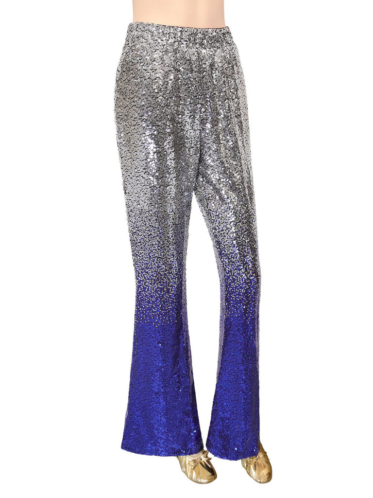 1920s Gradient Sequin Flared Pants