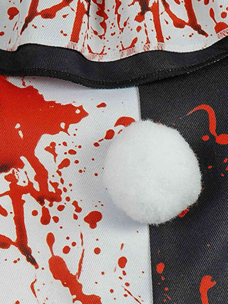 Multicolor 1960s Terrifier Blood Stain Color Block Dress