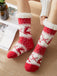 Christmas Reindeer Cozy Fuzzy Cuff Socks