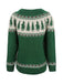 Green 1980s Christmas Tree Fair Isle Sweater