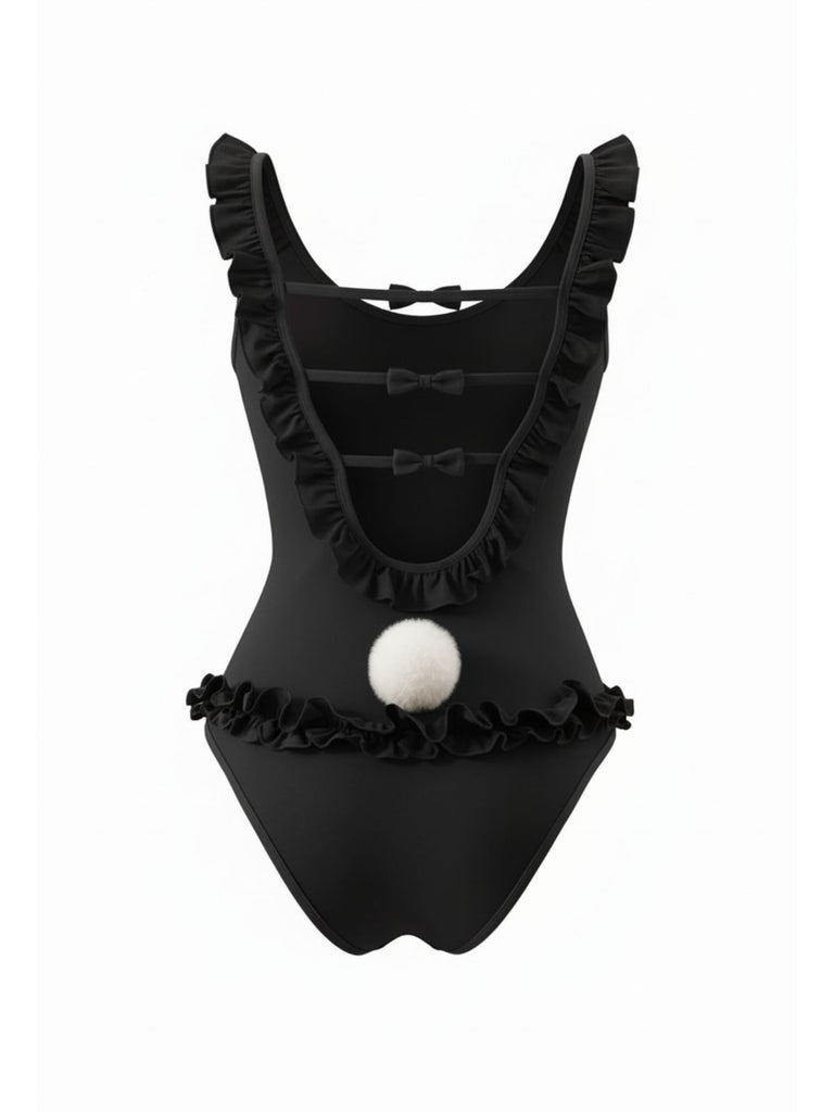 1980s Bunny Girl Bodysuit Loungewear Set