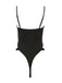 Black 1970s Cutout Bodycon Strap Bodysuit