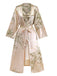 2PCS 1950s Floral Straps Satin Nightgown & Matching Robe