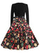 Black 1950s Christmas Gingerbread & Candy Cane Dress