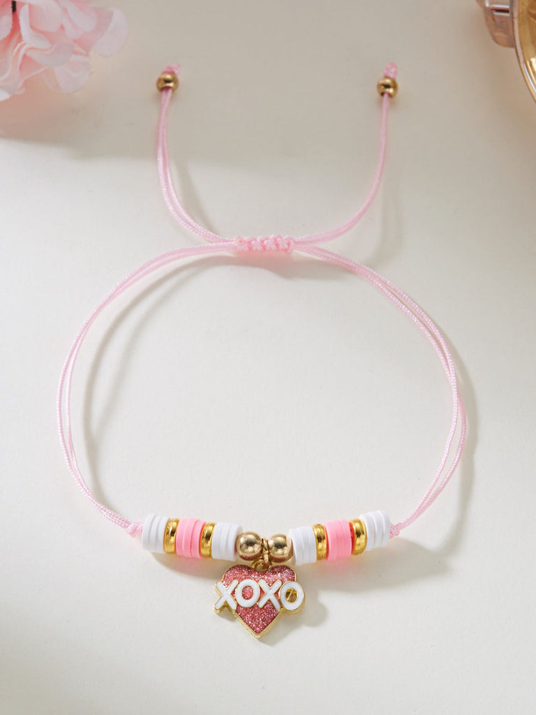 Heart Love Adjustable Woven Valentine's Day Bracelet
