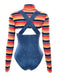1970s Halloween Striped Costume Bodysuit