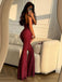Red 1960s Mock Neck Metallic Backless Jumpsuit