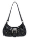 Vintage Leather Buckle Design Shoulder Bag