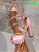 Vintage Valentine's Day PU Leather Chunky High Heels