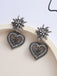 Vintage Heart Edelweiss Earrings