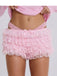 1980s Multi-Layered Lace Ruffled Low-Rise Shorts