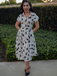 1950s Cat Polka Dot Belted Shirt Dress