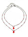 Gothic Double Layer Red Crystal Necklace