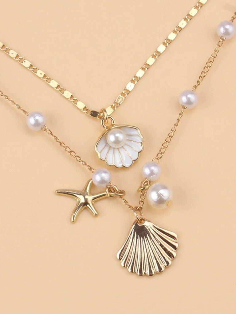 Pentagram Pearl Shell Necklace