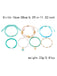 7PCS Blue Shell Beaded Braided Layered Bracelet Set