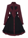 1950s Gothic Victorian Ruffled Bow Dress