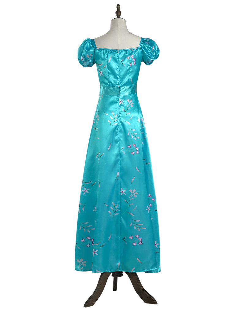 1980s Enchanted Giselle-Inspired Cosplay Floral Princess Dress