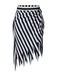 Black&White 1960s Striped Skirt With Headscarf