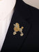 Vintage Alloy Rhinestone Poodle Brooch