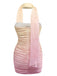 1960s Strapless Gradient Ruched Bodycon Dress With Scarf