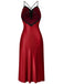 1930s Spaghetti Strap Lace Satin Nightdress