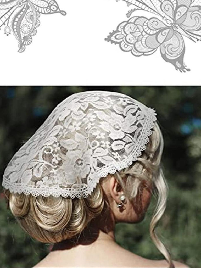 Vintage Floral Lace Head Covering