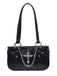 Vintage Black Cross Chain Shoulder Bag