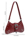 Burgundy Saddle Punk Vintage Bag