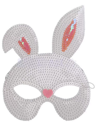 Sequin Halloween Party Bunny Mask