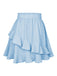 1940s Solid Irregular Ruffle Elastic Waist Skirt