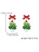 Vintage Christmas Tree & Bow Dangle Earrings