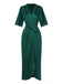 1960s Solid Velvet Half-Sleeve Dress
