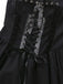 Black 1980s Gothic Layered Lace Slip Dress
