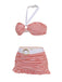 Retro Red Plaid Halter Bikini Set